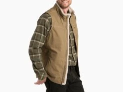 Burr™ Lined Vest -Sports Clothing Shop 1057 burr vest lined khaki side pdp photo
