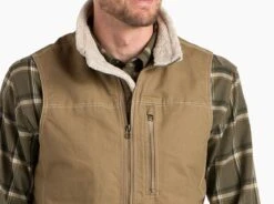 Burr™ Lined Vest -Sports Clothing Shop 1057 burrvestlined khaki detail 1 pdp photo