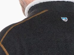 Europa™ 1/4 Zip Sweater -Sports Clothing Shop 3017 europa charcoal detail 2 pdp photo