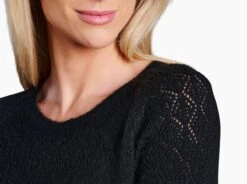 Sonata™ Pointelle Sweater -Sports Clothing Shop 4087 bk s 5 7941 pdp photo