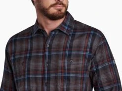Fugitive™ Flannel -Sports Clothing Shop 7202 fugitive flannel rustic smoke detail 2 pdp photo