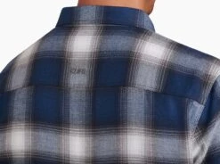 The Law™ Flannel -Sports Clothing Shop 7373 law flannel ls blue gravel detail 1 pdp photo