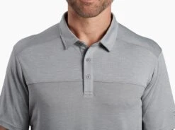 KÜHL Engineered™ Polo -Sports Clothing Shop 7424 kuhl engineered polo cloud gray detail 2 pdp photo