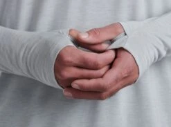 Acceleratr™ Crew -Sports Clothing Shop 7492 accelaratr ls crew pebble gray detail 3 pdp photo