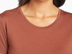 Merino Primo™ Tee -Sports Clothing Shop 8024 ws wool tee antique rose detail 1 pdp photo