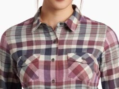 Tess™ Flannel -Sports Clothing Shop 8457 tess flannel ls deep blush detail 1 pdp photo