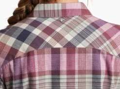 Tess™ Flannel -Sports Clothing Shop 8457 tess flannel ls deep blush detail 2 pdp photo